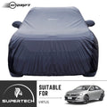 Neodrift® - Car Cover for SEDAN Volkswagen Virtus-#Material_SuperTech (₹5999/-)#Color_Grey+Black