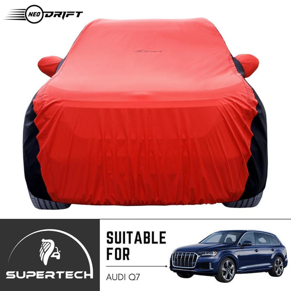 Neodrift® - Car Cover for SUV Audi Q7-#Material_SuperTech (₹6999/-)#Color_Red+Black