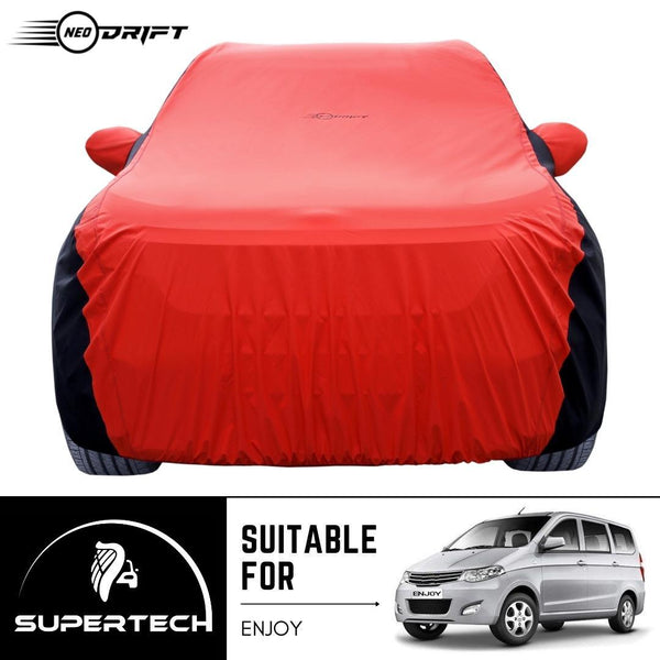 Neodrift® - Car Cover for SUV Chevrolet Enjoy-#Material_SuperTech (₹6499/-)#Color_Red+Black
