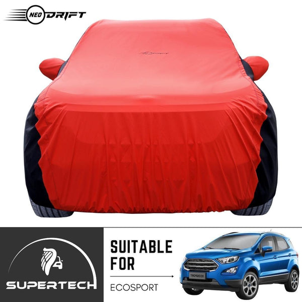 Neodrift® - Car Cover for SUV Ford Ecosport-#Material_SuperTech (₹6499/-)#Color_Red+Black