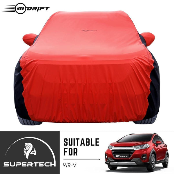 Neodrift® - Car Cover for SUV Honda WR-V-#Material_SuperTech (₹6499/-)#Color_Red+Black