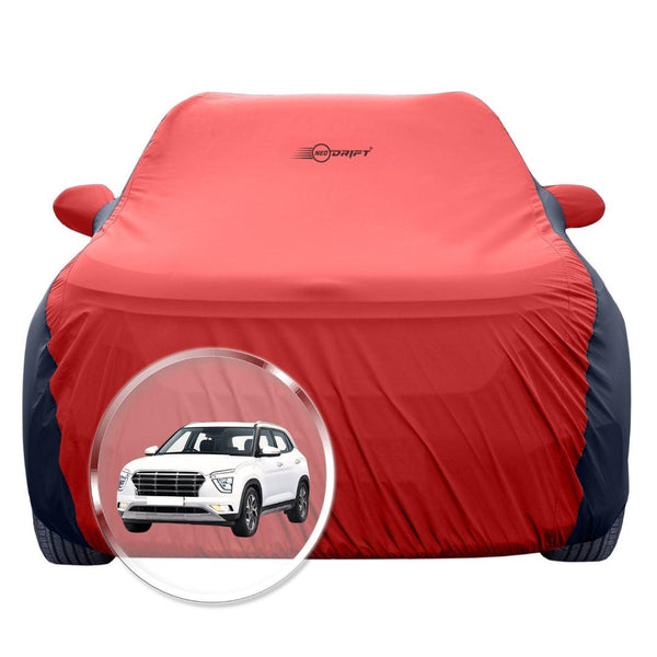 Neodrift® - Car Cover for SUV Hyundai Creta-#Material_SuperTech (₹6499/-)#Color_Red+Black