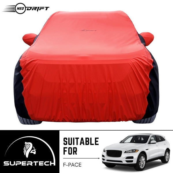 Neodrift® - Car Cover for SUV Jaguar F-Pace-#Material_SuperTech (₹6999/-)#Color_Red+Black