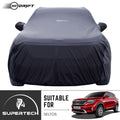 Neodrift® - Car Cover for SUV Kia Seltos-#Material_SuperTech (₹6499/-)#Color_Black+Grey