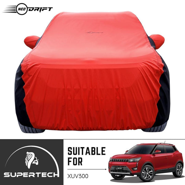 Neodrift® - Car Cover for SUV Mahindra XUV 300-#Material_SuperTech (₹6499/-)#Color_Red+Black