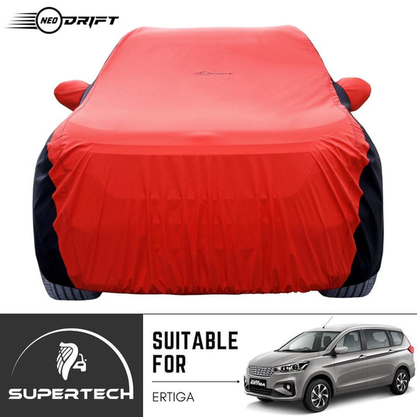 Neodrift® - Car Cover for SUV Maruti Suzuki Ertiga-#Material_SuperTech (₹6499/-)#Color_Red+Black