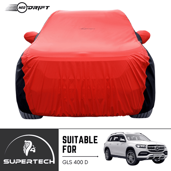 Neodrift® - Car Cover for SUV Mercedes GLS 400 | 400D-#Material_SuperTech (₹6999/-)#Color_Red+Black