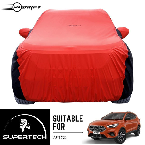 Neodrift® - Car Cover for SUV MG Astor-#Material_SuperTech (₹6499/-)#Color_Red+Black