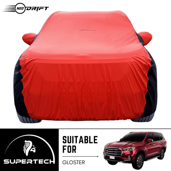 Neodrift® - Car Cover for SUV MG GLOSTER-#Material_SuperTech (₹6999/-)#Color_Red+Black