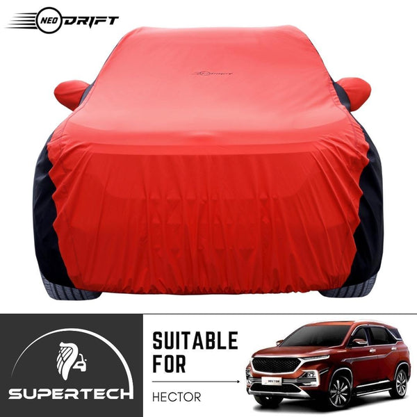 Neodrift® - Car Cover for SUV MG Hector-#Material_SuperTech (₹6499/-)#Color_Red+Black