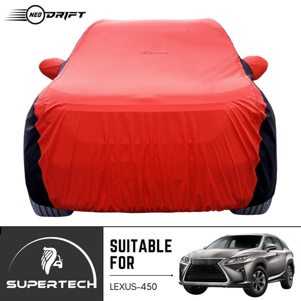 Neodrift® - Car Cover for SUV Mitsubishi Lexus 450-#Material_SuperTech (₹6999/-)#Color_Red+Black
