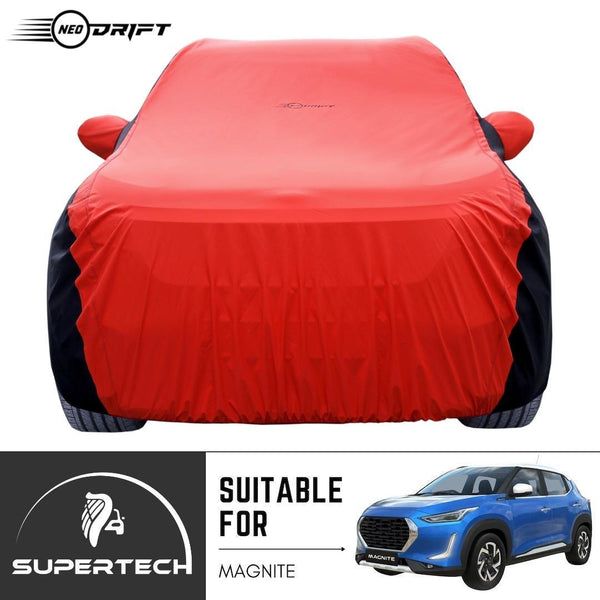 Neodrift® - Car Cover for SUV Nissan Magnite-#Material_SuperTech (₹6499/-)#Color_Red+Black