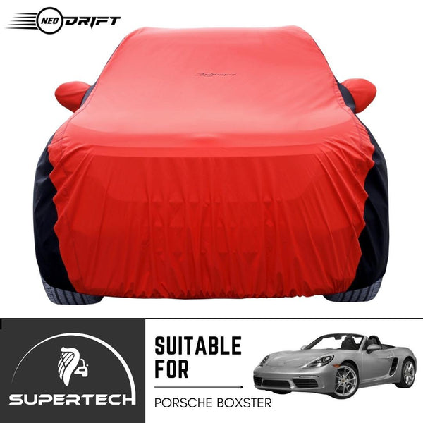 Neodrift® - Car Cover for SUV Porsche Boxster-#Material_SuperTech (₹6999/-)#Color_Red+Black