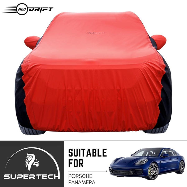Neodrift® - Car Cover for SUV Porsche Panamera-#Material_SuperTech (₹6999/-)#Color_Red+Black