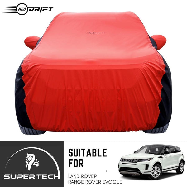 Neodrift® - Car Cover for SUV Range Rover Evoque-#Material_SuperTech (₹6999/-)#Color_Red+Black