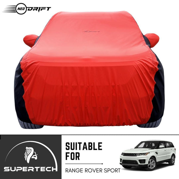 Neodrift® - Car Cover for SUV Range Rover Sports-#Material_SuperTech (₹6999/-)#Color_Red+Black