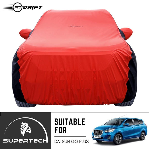 Neodrift® - Car Cover for SUV Renault Dutsun Go Plus-#Material_SuperTech (₹6499/-)#Color_Red+Black