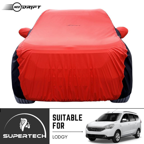 Neodrift® - Car Cover for SUV Renault Lodgy-#Material_SuperTech (₹6499/-)#Color_Red+Black