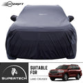 Neodrift® - Car Cover for SUV Toyota Land Cruiser-#Material_SuperTech (₹6999/-)#Color_Black+Grey