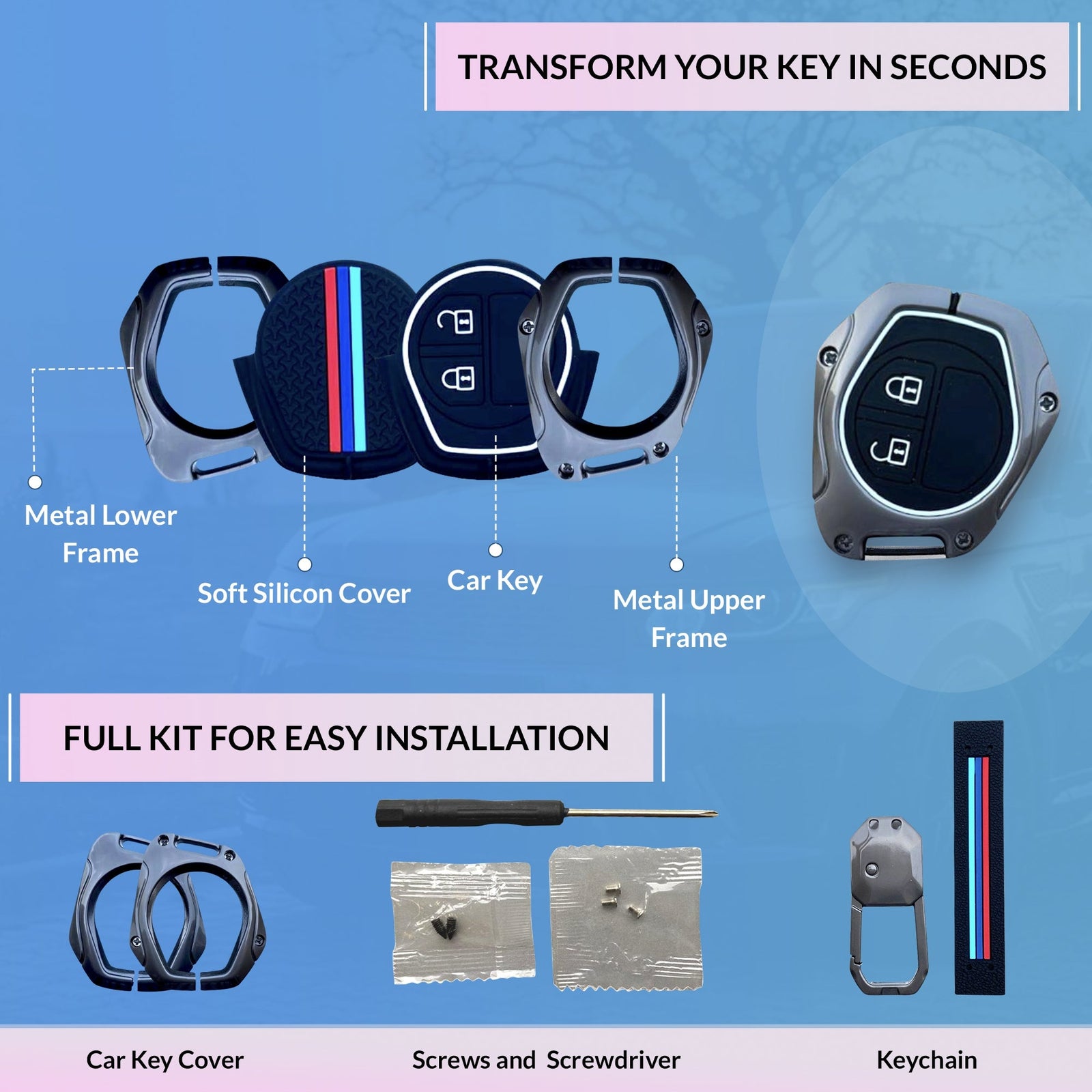 Neodrift KeyShield | Best Car Key Cover for Maruti Suzuki Brezza