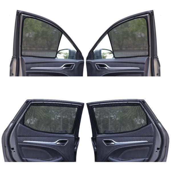 Motor Trend Sun Shades – Windshield & Side Mesh Set, Various Colors (3-Piece)