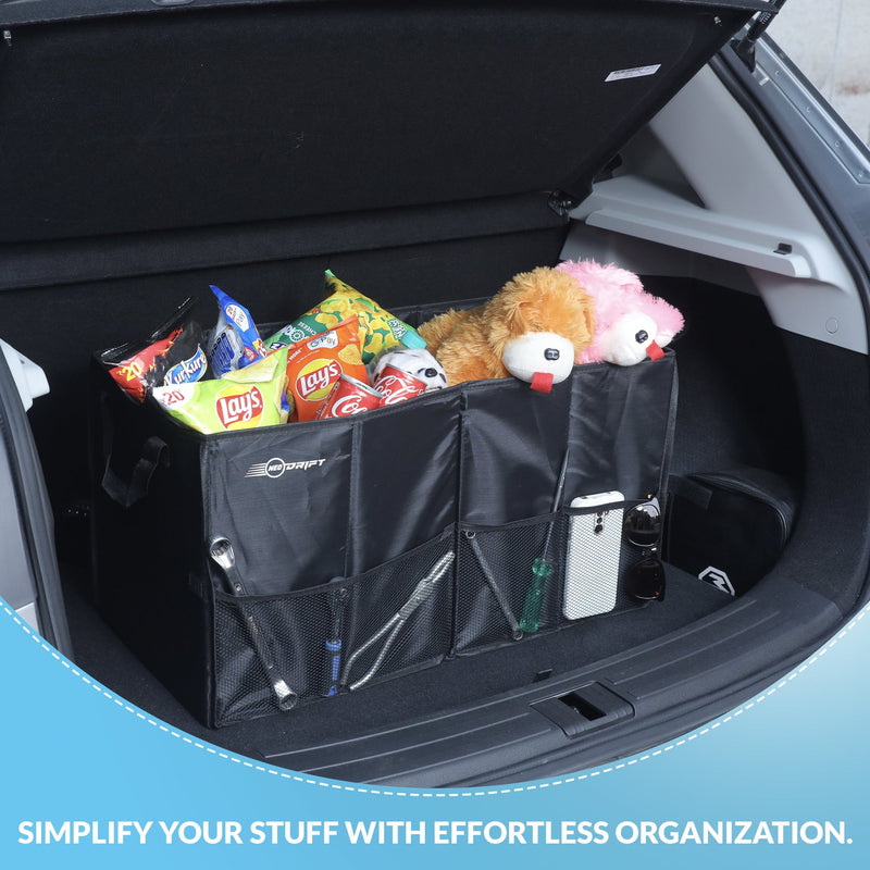 Neodrift 'Trunk Master' - Multi-Compartment Car Organizer for Garage, Sedan, SUV, Minivan-