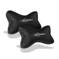 Neodrift® Neck Cushions for Neck Support in Car/Office Seat-#Style_NeckBone (Set of 2)#Color_Black-Silver NB