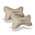 Neodrift® Neck Cushions for Neck Support in Car/Office Seat-#Style_NeckBone (Set of 2)#Color_Beige NB