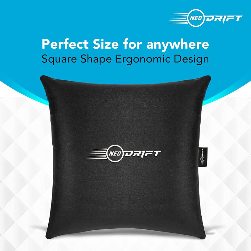 Neodrift® 'Square Pillow' - Memory Foam Cushion for Back Support (Set of 2)